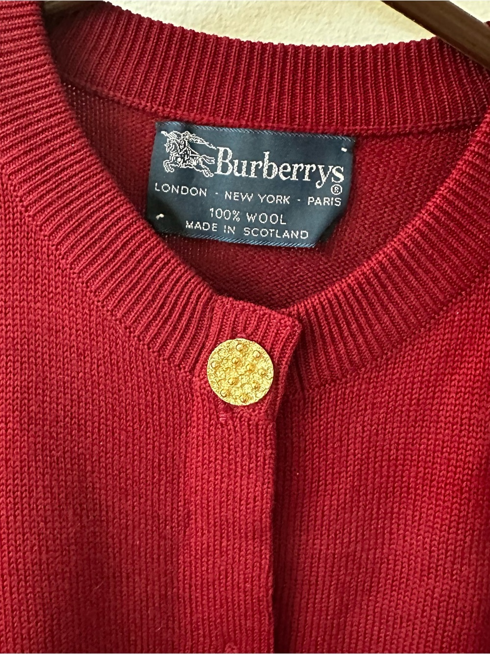 Burberry vintage ballantyne button up cardigan - Picture 4 of 11
